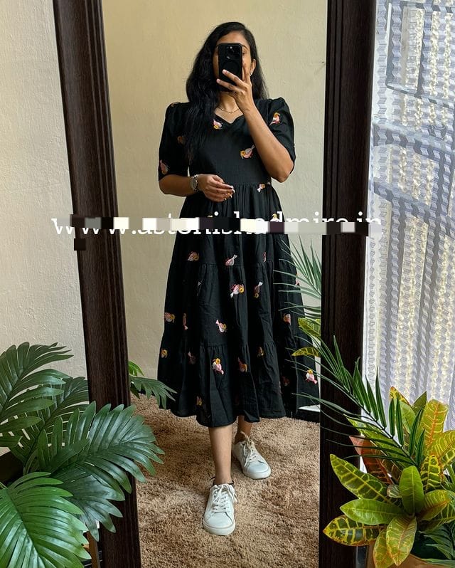 Black Sparrow Midi Cotton Casual Dresses for women