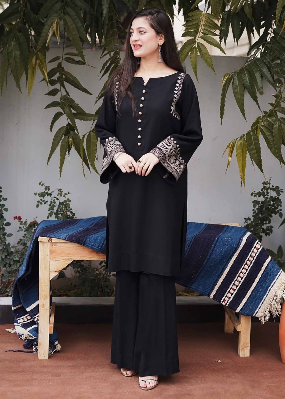 New Aari Work Kurta and palazzo Set