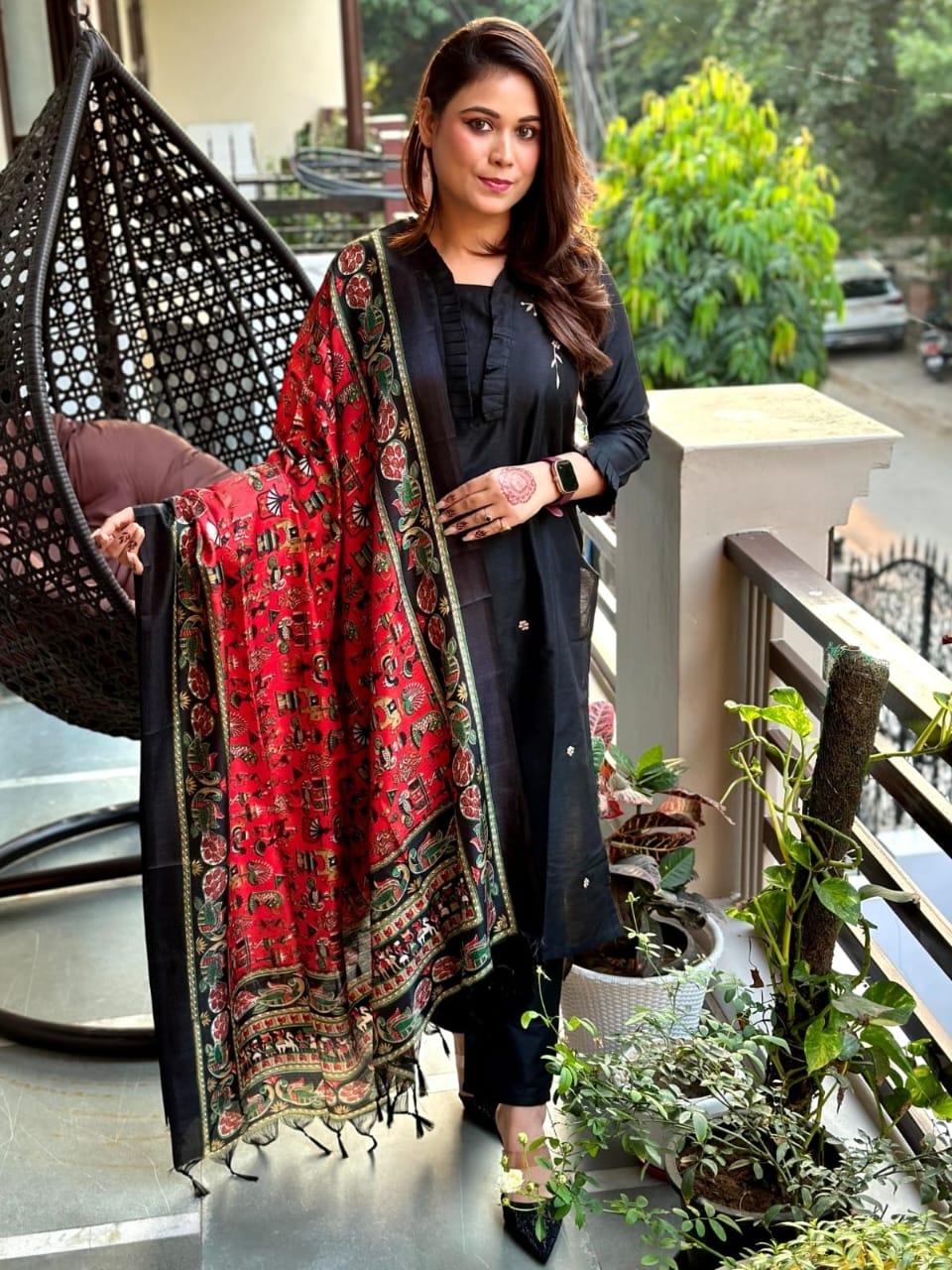 New Black  Cotton With Embroidery Work Set Perfect For You