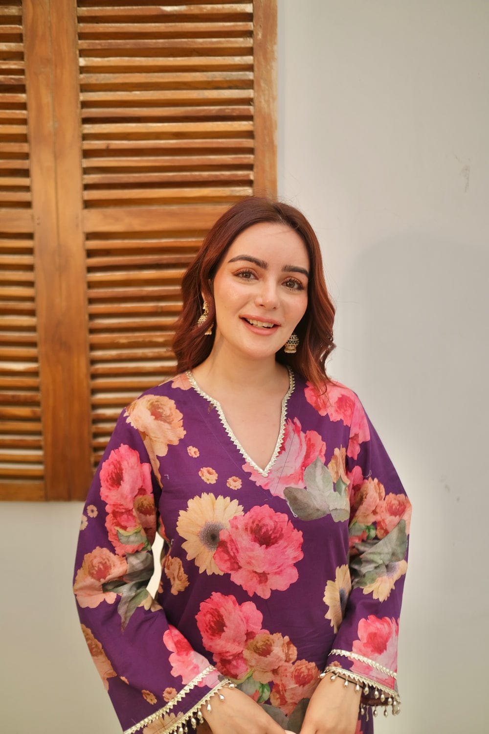 New Sunshine lace detailing kurta pant set