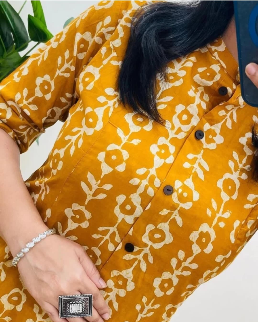 Yellow Women's Cotton Jaipuri Floral Print Floral Print Co-Ords Set